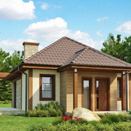 Одноэтажный дом Лазурный